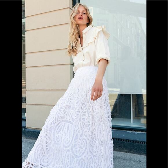 NWT Free People Samantha Ruffle Button Down Top - Picture 4 of 12